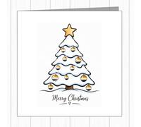 LGBTQ+ Personalised Gay Bear Pride Christmas Card - Bear Rainbow Xmas Tree - Paw - Husband, Boyfriend, Fiance, Partner, Send Xmas Love