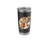 LGBTQ Pride Fox Explorer with Compass Rainbow Badge Stainless Steel Insulated Tumbler