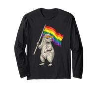 LGBTQ Pride Month Capybara Rainbow Gay Flag LGBT Long Sleeve T-Shirt
