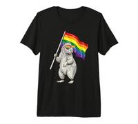LGBTQ Pride Month Capybara Rainbow Gay Flag LGBT Premium T-Shirt