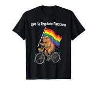 LGBTQ Pride Month Gay Flag Capybara Off to Regulate Emotions T-Shirt