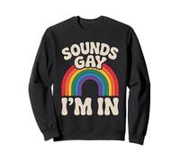 LGBTQ Pride Month Gay | Retro Rainbow Flag Sounds Gay Pride Sweatshirt