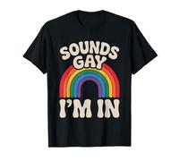LGBTQ Pride Month Gay | Retro Rainbow Flag Sounds Gay Pride T-Shirt