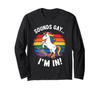 LGBTQ Pride Month Gay | Sounds Gay Funny Unicorn Gay Pride Long Sleeve T-Shirt