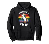 LGBTQ Pride Month Gay | Sounds Gay Funny Unicorn Gay Pride Pullover Hoodie