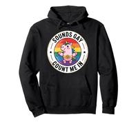 LGBTQ Pride Month Gay | Sounds Gay Funny Unicorn Gay Pride Pullover Hoodie