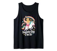 LGBTQ Pride Month Gay | Sounds Gay Funny Unicorn Gay Pride Tank Top