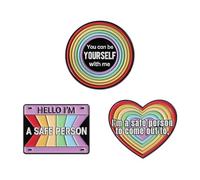 LGBTQ+ Pride Pins Set Progress Pride Ally Pin Badges Flag Button, Rainbow Brooch LGBT Gay Lesbian Trans Accessories, 1, Alloy Steel, 1