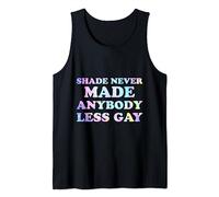 LGBTQ Pride Skeleton Dance Shade Never Made Anybody Less Gay Tank Top