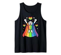 LGBTQ Pride Superhero Cute Rainbow Cape Character Tank Top