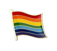 LGBTQ+ Rainbow Gay Pride Flag Enamel Pin - Colourful Festival Lapel Badge - Metal Equality Symbol 1.9 x 1.6 cm