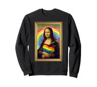 LGBTQ Rainbow Mona Lisa Heart Equality Pride Gender Kindness Sweatshirt