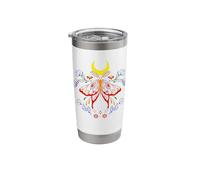 LGBTQ+ Rainbow Moth Moon Vintage Boho Pride Stainless Steel Insulated Tumbler