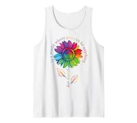 LGBTQ Rainbow Sunflower World Flower Pride Be Equality Kind Tank Top