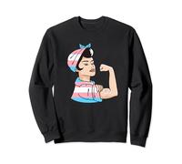 LGBTQ Stong Woman Trans Pride Transsexual Flag Lady Scarf Sweatshirt