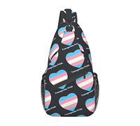 LGBTQ Transgender Ally Pride Flag Sling Bag Hiking Daypack Crossbody Shoulder Backpack Travel Chest Pack for Men Women