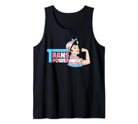 LGBTQ Transgender Power Equality Stong Woman Trans Pride Tank Top