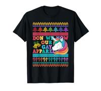 LGBTQ Ugly Christmas Sweater Don We Now Our Gay Apparel Fun T-Shirt