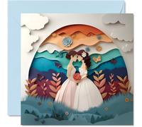LGBTQ Wedding Cards for Couples - Love and Cherish - Congratulations Happy Engagement Gifts, Congrats Well Done Card, 145mm Wedding Marriage Greeting Cards for Couples Fiancee (NOT 3D or Pop Up)