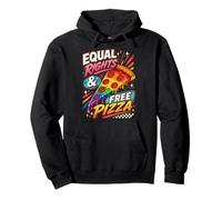 LGBTQI Equal Rights And Free Pizza Pullover Hoodie