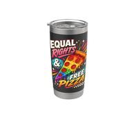 LGBTQI Equal Rights and Free Pizza Stainless Steel Insulated Tumbler