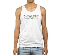 LGBTQIA+ Equality Hurts No One Mens Vest Pride Month Tee Lesbian Transgender Bisexual Pansexual, M, White