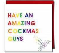 LGBTQIA+ Have An Amazing Christmas Guys Christmas Greeting Card - Gay Greeting card - LGBTQIA card - LGBT card - 150mm x 150mm Premium Card