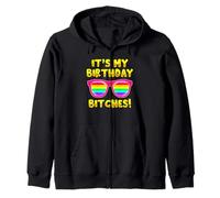 LGBTQI It's My Birthday Bitches Pride Rainbow Men Women Zip Hoodie