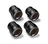 LGBWF 4Pcs Car Wheel Tyres Valve Caps, for Ford Puma Gen-E 2025 Corrosion Resistant Leak-Proof Dust Protection Stem Caps, Auto Accessories,A-Black