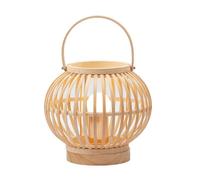 LGDEERCO Hand Basket Table Lamp Bamboo Woven Small Lantern Bedside Lamp Middle Ages Desk Lamp With For Bedroom Study Room Bookcase Home Office