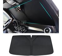 LGDONGFC Car Windscreen Sun Shade for Mercedes Benz E-Class E220d W213 E300e W213 E350d S213 E450 2000-2024, Car Windshield Sun Shade Sun Protection Block UV Rays Sun Visor Accessories,Black