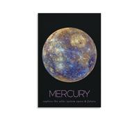 LGDSBHH The Solar System Mercury Poster Home Classroom Decoration Planet Space School Education Style-9 12x18inch(30x45cm)