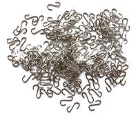 LGEGE 100 Pieces Mini Silvery S Hooks Connectors S-Shaped Wire Hook with Storage for DIY Crafts, Hanging Jewelry, Key Chain, Tags