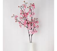 LGEGE 94cm Long Stem Artificial Flowers for Tall Vase 3Pcs Set - Pink Fake Plum Blossom Branches that Looks Real, Perfect for Home Office Decoration