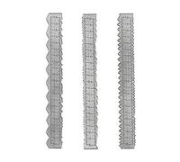 LGEGE Irregular Deckle Edge Ruler 3 Pcs Sets, 8.7 inch Paper Tearing Ruler for Cutting Paper to Wavy Line Jagged, Decorative Edges for Scrapbooking Decor