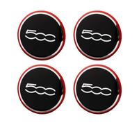 LGFDC 4 Pcs Wheel Center Cap Sticker Hub Centre Caps for FI-AT 500 56mm, Centre Wheel Covers Tyre Sticker with Emblem Centre Wheel Caps,A