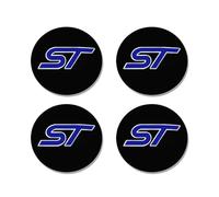 LGFDC 4 Pcs Wheel Center Cap Sticker Hub Centre Caps for Ford Focus KUGA S-MAX Explorer Mondeo Everest Transit 56mm, Centre Wheel Covers Tyre Sticker with Emblem Centre Wheel Caps,B