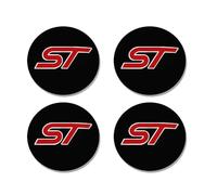 LGFDC 4 Pcs Wheel Center Cap Sticker Hub Centre Caps for Ford Focus KUGA S-MAX Explorer Mondeo Everest Transit 56mm, Centre Wheel Covers Tyre Sticker with Emblem Centre Wheel Caps,A