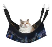 LGHDFYO Aerial Night of View Hong Kong Cat Hammock for Hanging Pet Hammock Bed Adjustable,Puppy,Rabbits,Small Animals