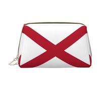 LGHDFYO Alabama State Flag Toiletry Travel Bag, Portable Cosmetic Organizer For Women, On-The-Go, White, One Size