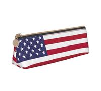 LGHDFYO American Flag Triangular Pencil Case,Pencils Pouch Large Capacity For Men And Women Artists Home Office, White, One Size, Fashion