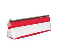 LGHDFYO Austrian Flag Triangular Pencil Case,Pencils Pouch Large Capacity For Men And Women Artists Home Office, White, One Size, Fashion