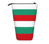 LGHDFYO Bulgarian Flag 1 Pack Telescopic Pen Case For Women Men,Cute Standing Stationary Pouch With Zipper For Office, Black, One Size, Fashion