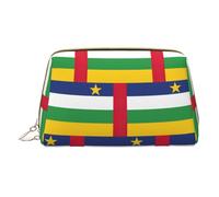 LGHDFYO Central African Flag Toiletry Travel Bag, Portable Cosmetic Organizer For Women, On-The-Go, White, One Size