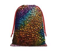 LGHDFYO Classic Snake Skin Printing 1 Pc Fashion Drawstring Gift Bag,Red Ribbon Easy Closing,Gift Wrapping For Christmas Halloween