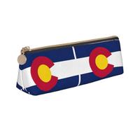LGHDFYO Colorado State Flag Triangular Pencil Case,Pencils Pouch Large Capacity For Men And Women Artists Home Office