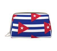 LGHDFYO Cuban Flag Toiletry Travel Bag, Portable Cosmetic Organizer For Women, On-The-Go, White, One Size