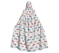 LGHDFYO Cute Dachshound Dogs Adult Unisex Hooded Cloak, Medieval Costume With Attached Hood