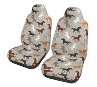 LGHDFYO Cute Horse Print Car Seat Covers,Universal Auto Seats Protector Fits for Car,SUV Sedan,Truck