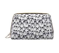 LGHDFYO Cute Penguins Sketch Toiletry Travel Bag, Portable Cosmetic Organizer For Women, On-The-Go, White, One Size